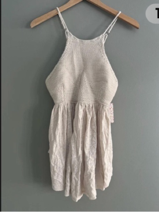 Free People Tops - Like New Free People Soft Clay Knit halter top large washed once. NO TAGS